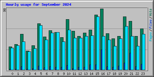 Hourly usage for September 2024