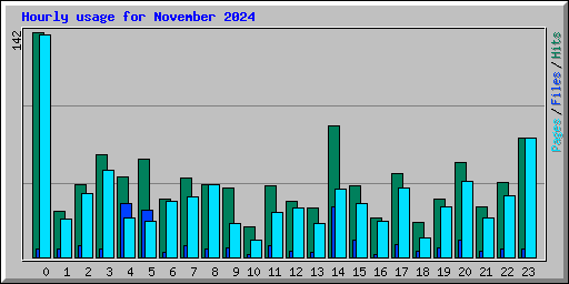Hourly usage for November 2024