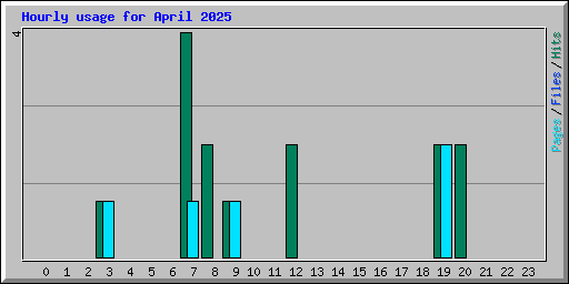 Hourly usage for April 2025