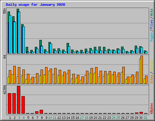 Daily usage for January 2026