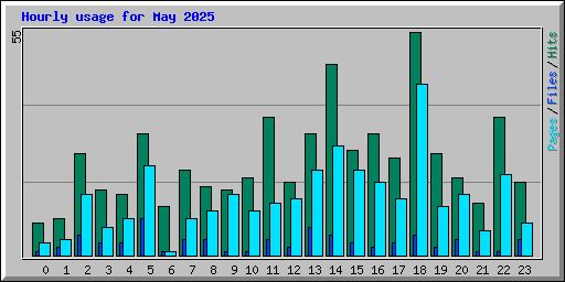 Hourly usage for May 2025