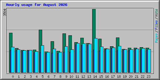 Hourly usage for August 2026